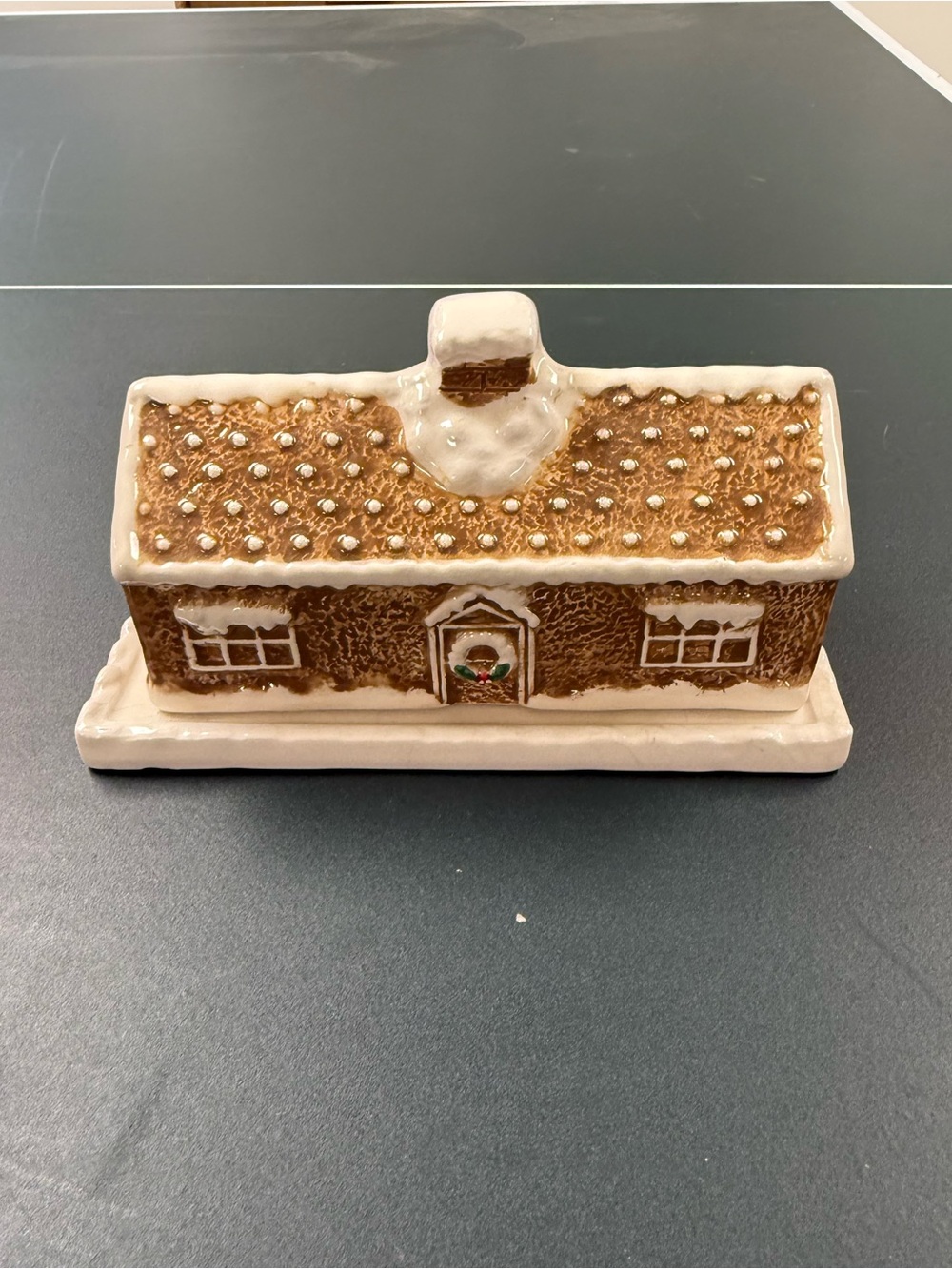 Gingerbread house butter dish
